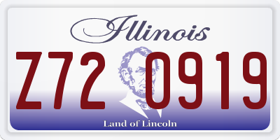 IL license plate Z720919