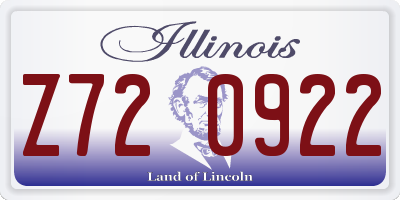 IL license plate Z720922