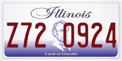IL license plate Z720924