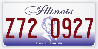 IL license plate Z720927