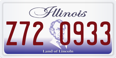 IL license plate Z720933