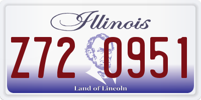 IL license plate Z720951