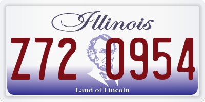 IL license plate Z720954