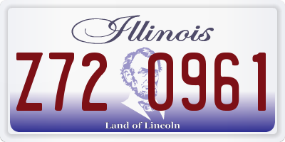 IL license plate Z720961