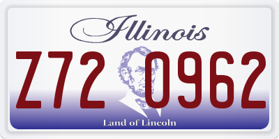 IL license plate Z720962
