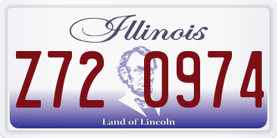 IL license plate Z720974