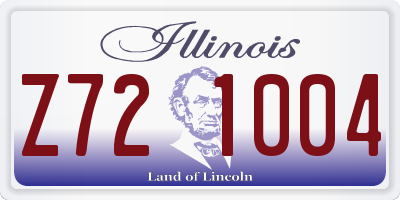 IL license plate Z721004