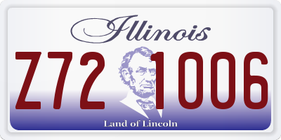 IL license plate Z721006