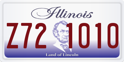 IL license plate Z721010