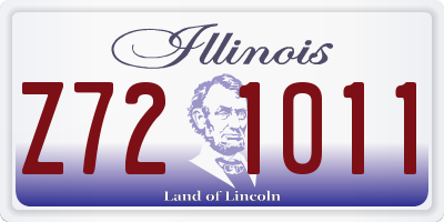 IL license plate Z721011