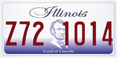 IL license plate Z721014