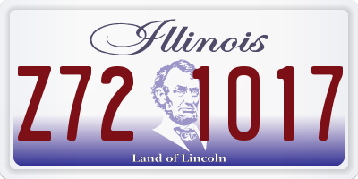 IL license plate Z721017