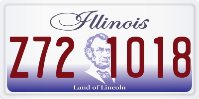 IL license plate Z721018