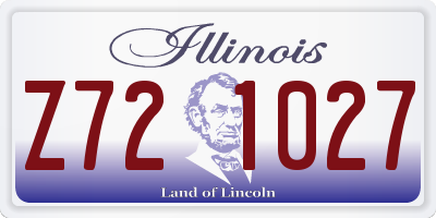 IL license plate Z721027