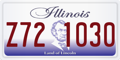 IL license plate Z721030