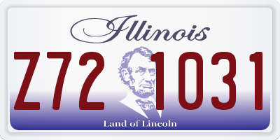 IL license plate Z721031
