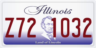 IL license plate Z721032