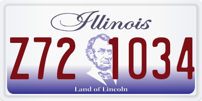 IL license plate Z721034
