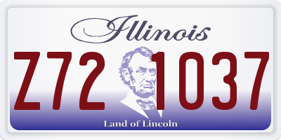 IL license plate Z721037