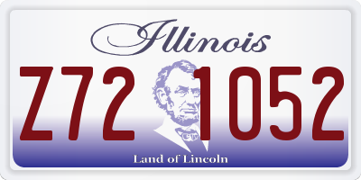 IL license plate Z721052