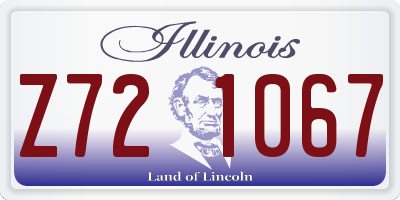 IL license plate Z721067
