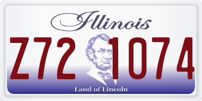 IL license plate Z721074