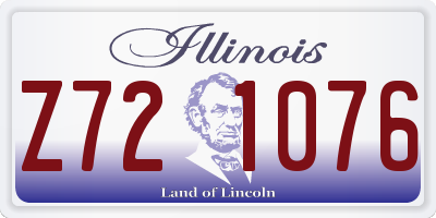 IL license plate Z721076