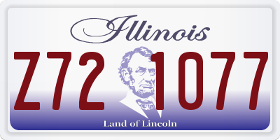 IL license plate Z721077