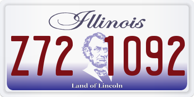 IL license plate Z721092