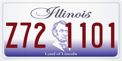 IL license plate Z721101
