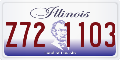 IL license plate Z721103