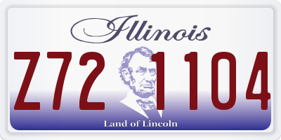 IL license plate Z721104