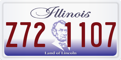 IL license plate Z721107