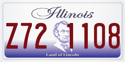 IL license plate Z721108