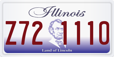 IL license plate Z721110