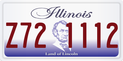IL license plate Z721112