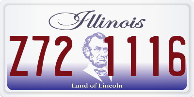 IL license plate Z721116