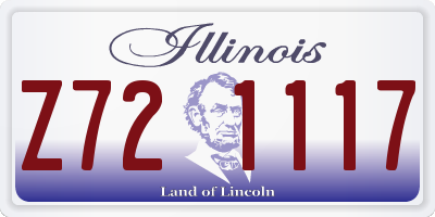IL license plate Z721117
