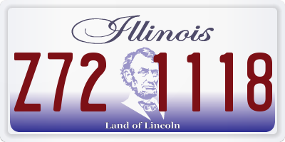 IL license plate Z721118
