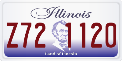 IL license plate Z721120
