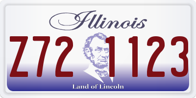 IL license plate Z721123
