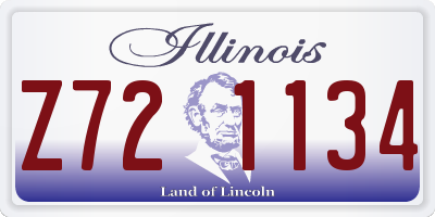 IL license plate Z721134