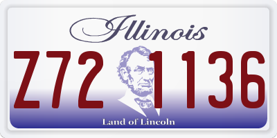 IL license plate Z721136