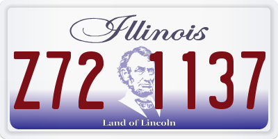 IL license plate Z721137