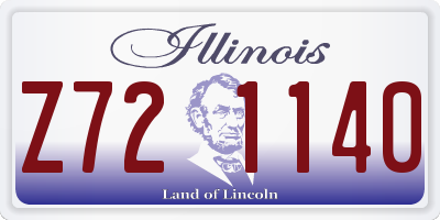 IL license plate Z721140