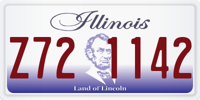 IL license plate Z721142