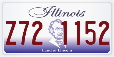 IL license plate Z721152