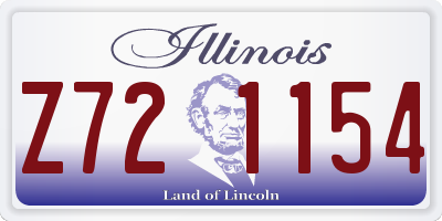 IL license plate Z721154