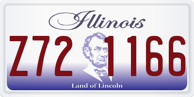 IL license plate Z721166