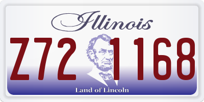IL license plate Z721168